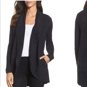 Black cozy chic barefoot dreams cardigan